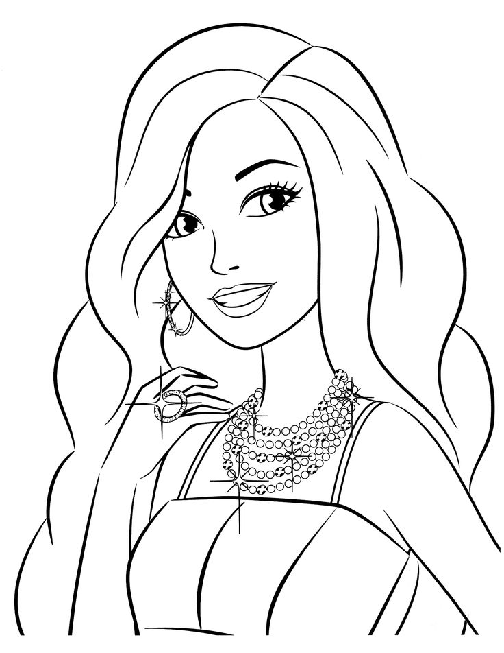 barbie coloring pages printable for kids