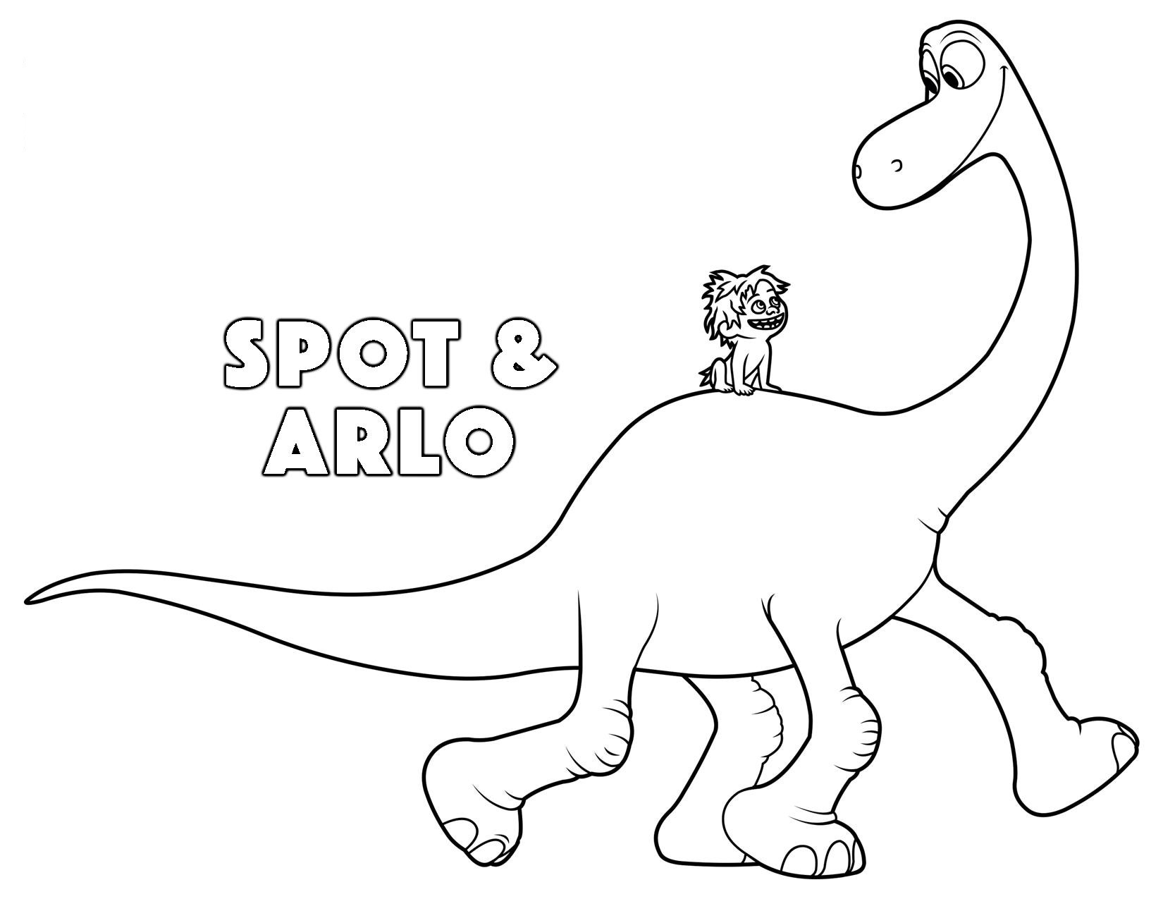 the good dinosaur arlo and spot coloring pages Kids