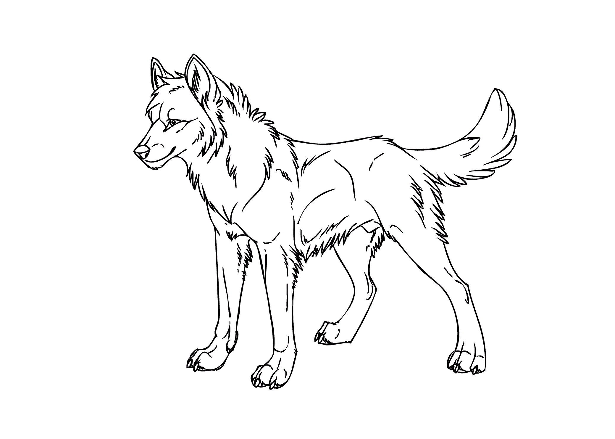 Printable wolf coloring pages