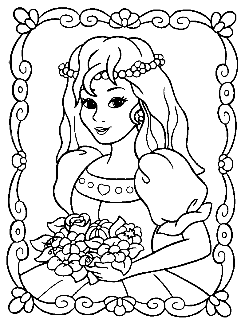 Printable princess coloring pages