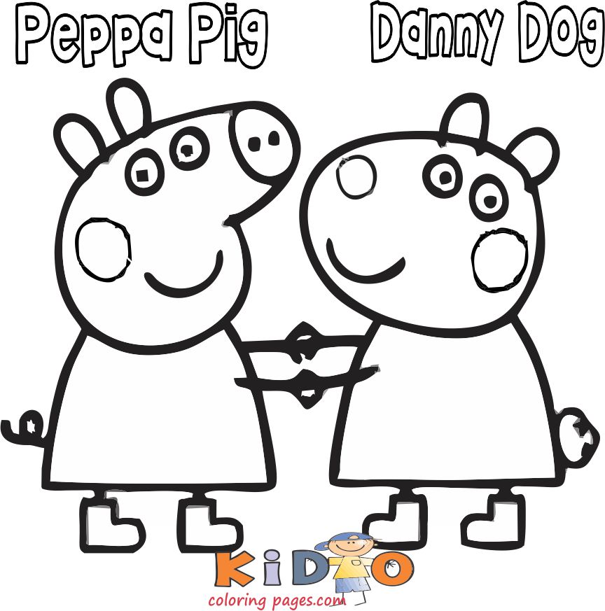 Printable Danny Dog coloring in pages for kids