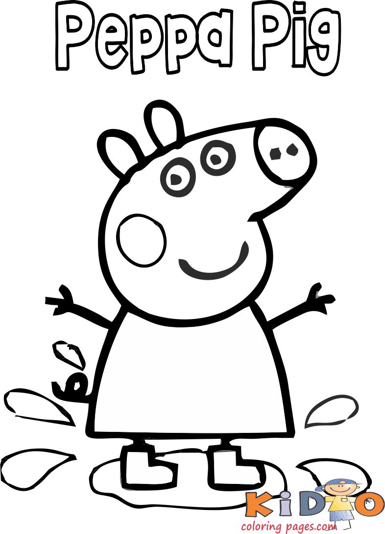 printable peppa pig plane coloring in pages for kids