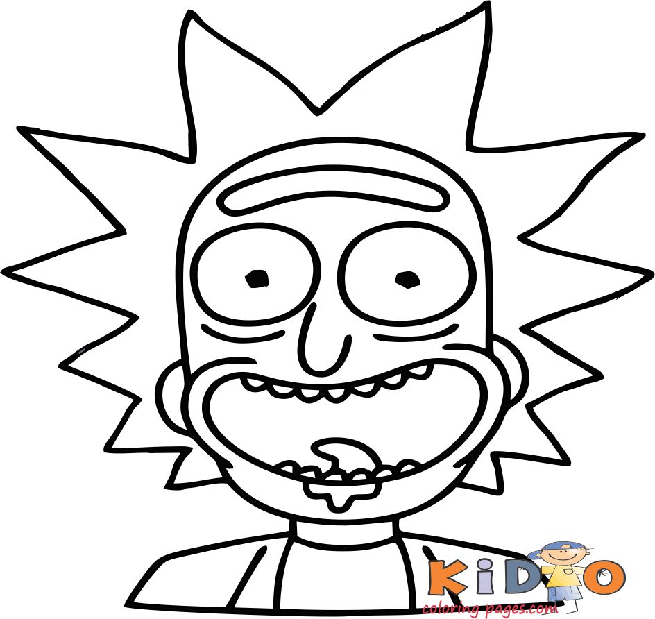 coloring pages happy rick print out for kids