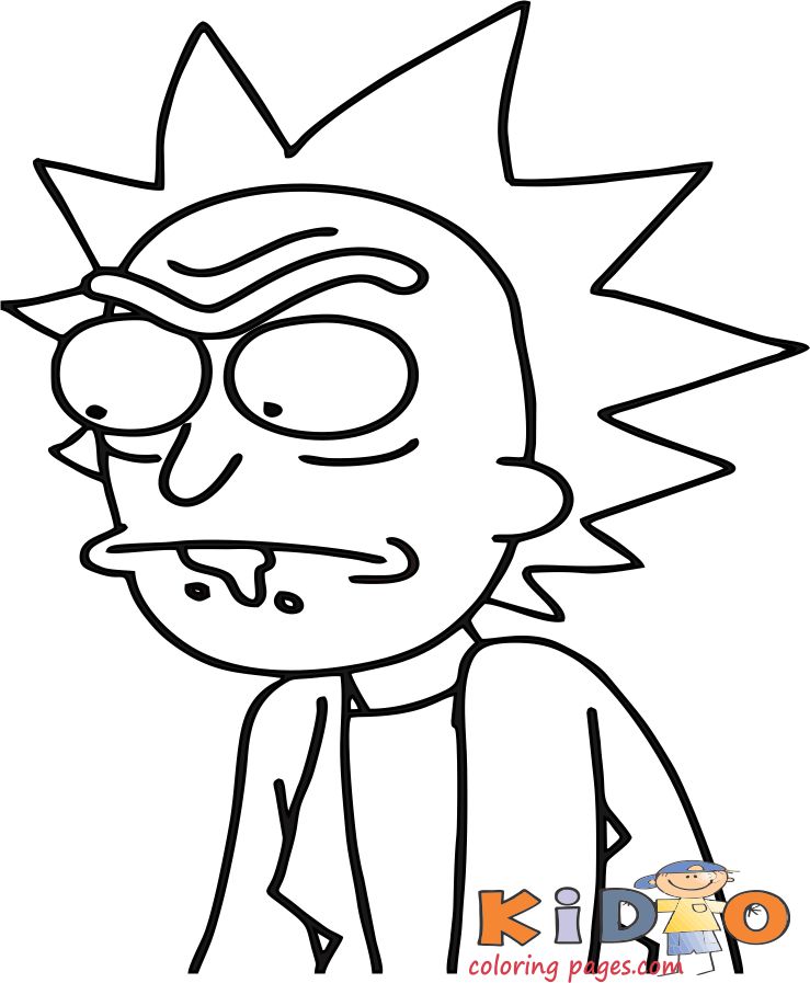 coloring pages rick and morty for printable