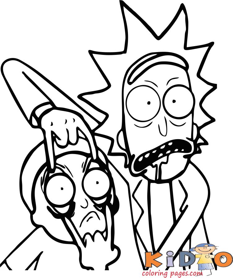 rick and morty coloring book pages