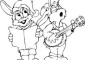 Christmas 2 Mouse Carollers Singing Print Out Coloring Pages 4