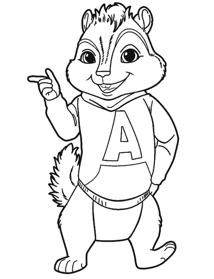 alvin and the chipmunks coloring pages