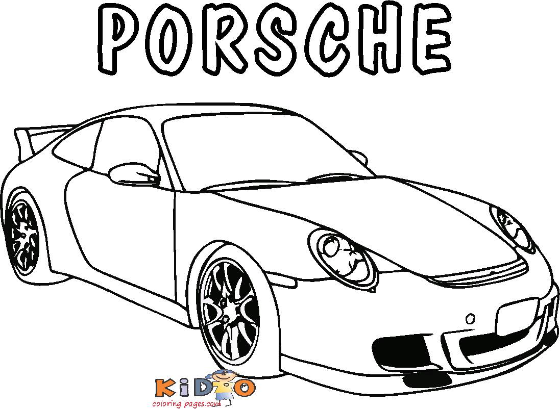 Sports Car Porsche Coloring Pages Kids Coloring Pages