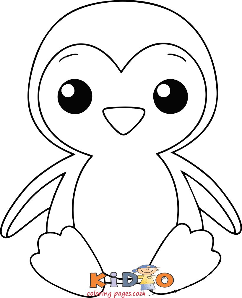Print out Penguin coloring in page for kids