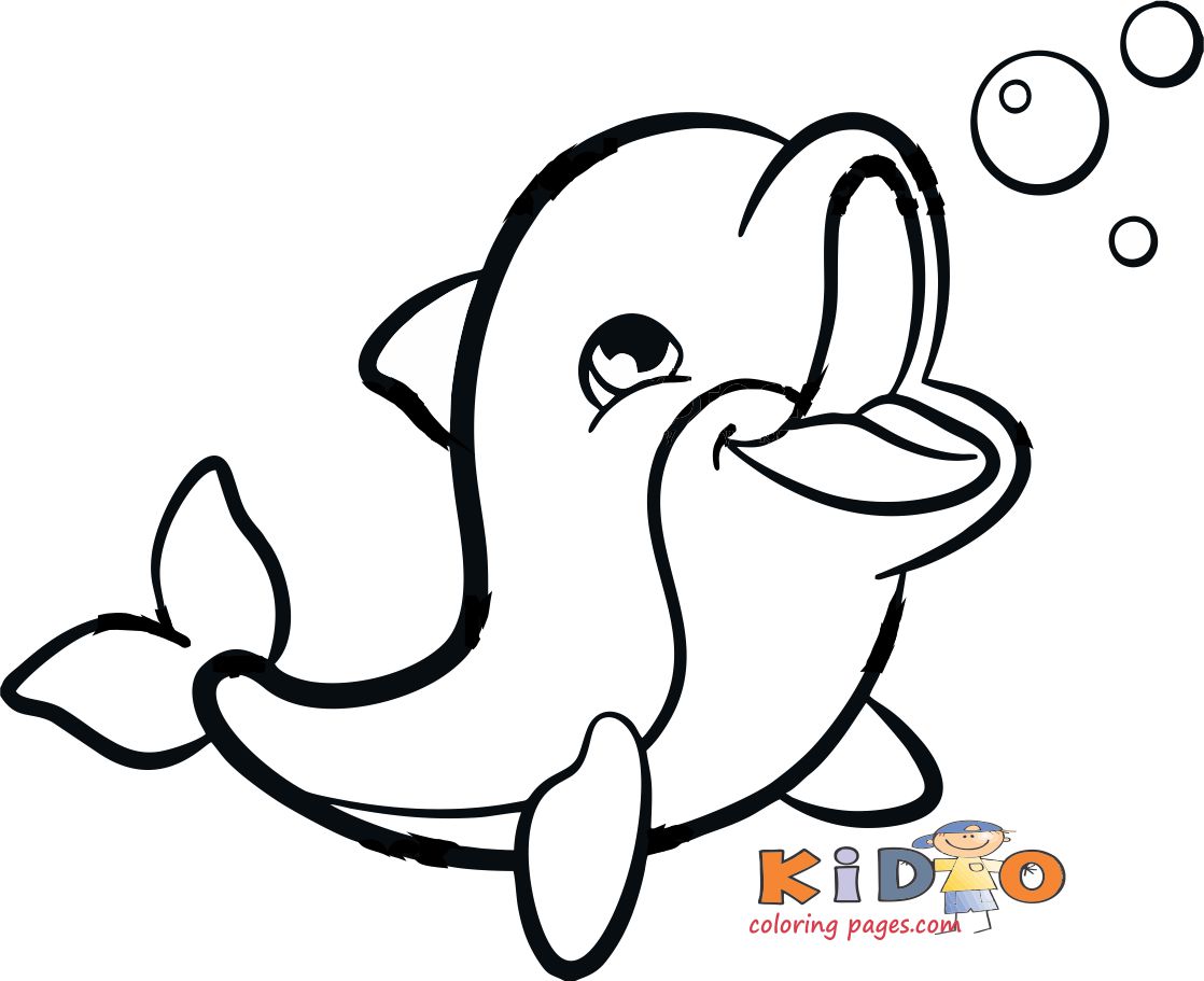 Dolphin Coloring In Pages For Kids Kids Coloring Pages