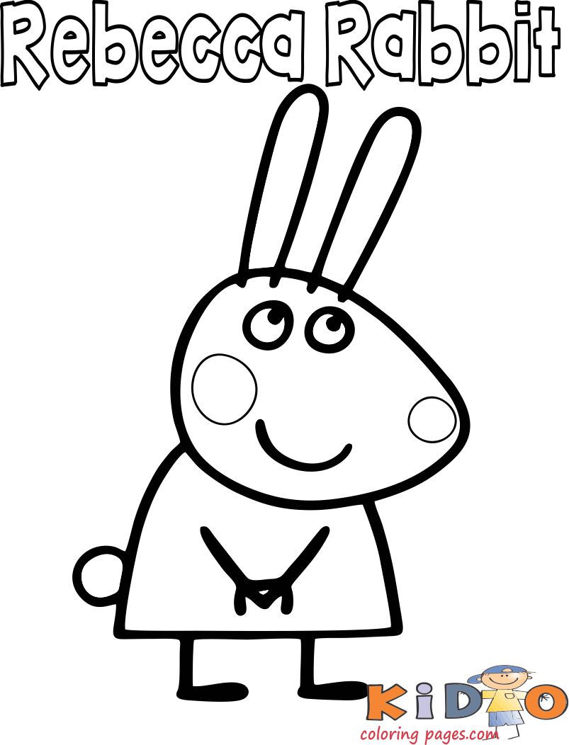 Rebecca Rabbit coloring pages