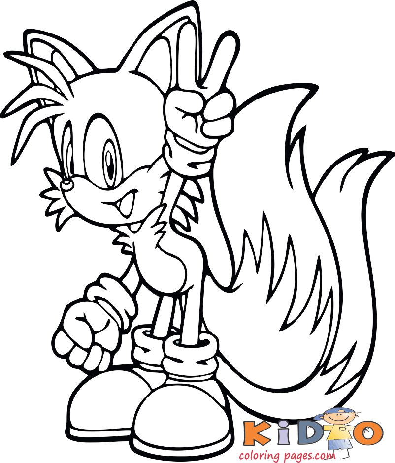 Miles Tails Prower Coloring Pages Of Sonic Kids Coloring Pages