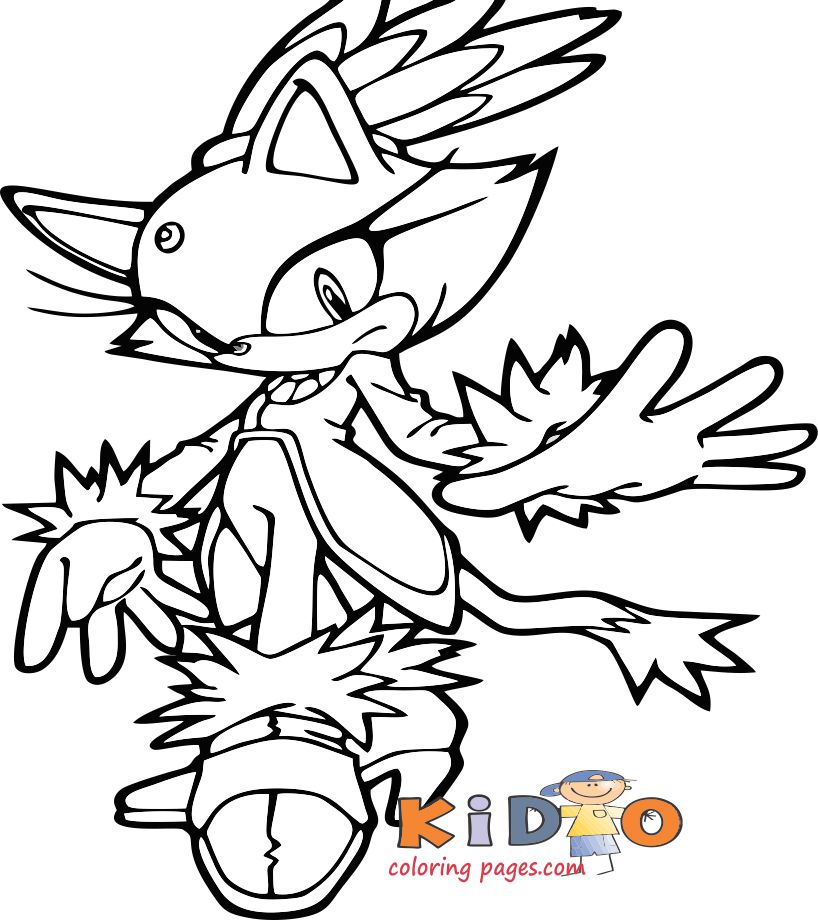 Blaze prower coloring in pages of sonic to print out - Kids Coloring Pages