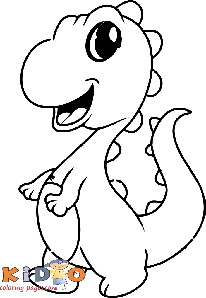 baby dinosaur T-Rex coloring pages for kids to print out