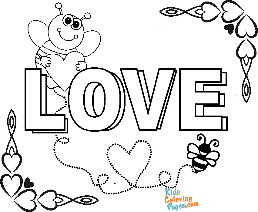 Coloring Pages Valentines Day Cute Kids Coloring Pages