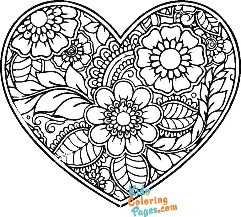 Heart coloring pages for adults Kids Coloring Pages
