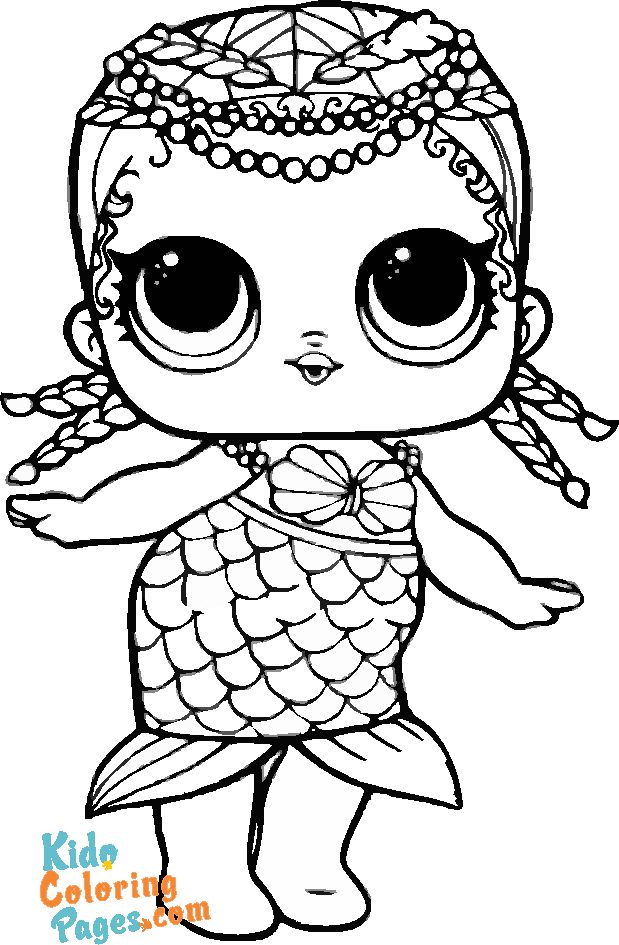 Lol Mermaid Coloring Pages Printable 