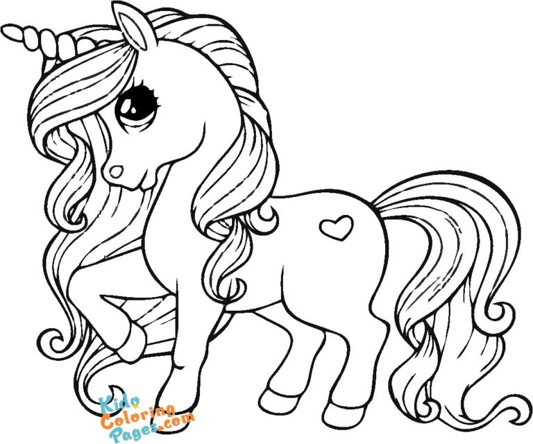 Cute unicorn coloring sheets online to printable - Kids Coloring Pages