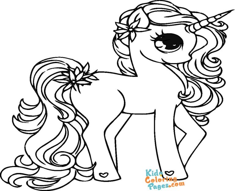 Unicorn Girl Coloring Pictures To Printable Kids Coloring Pages