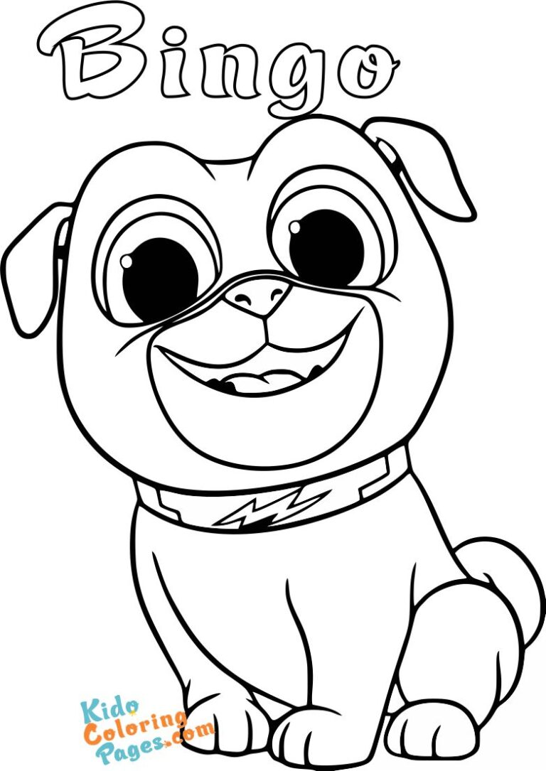 Puppy Dog Pals Bingo Coloring Pages To Printable Kids Coloring Pages