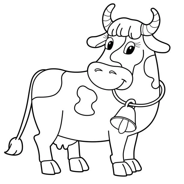 cow coloring page free printable for kids